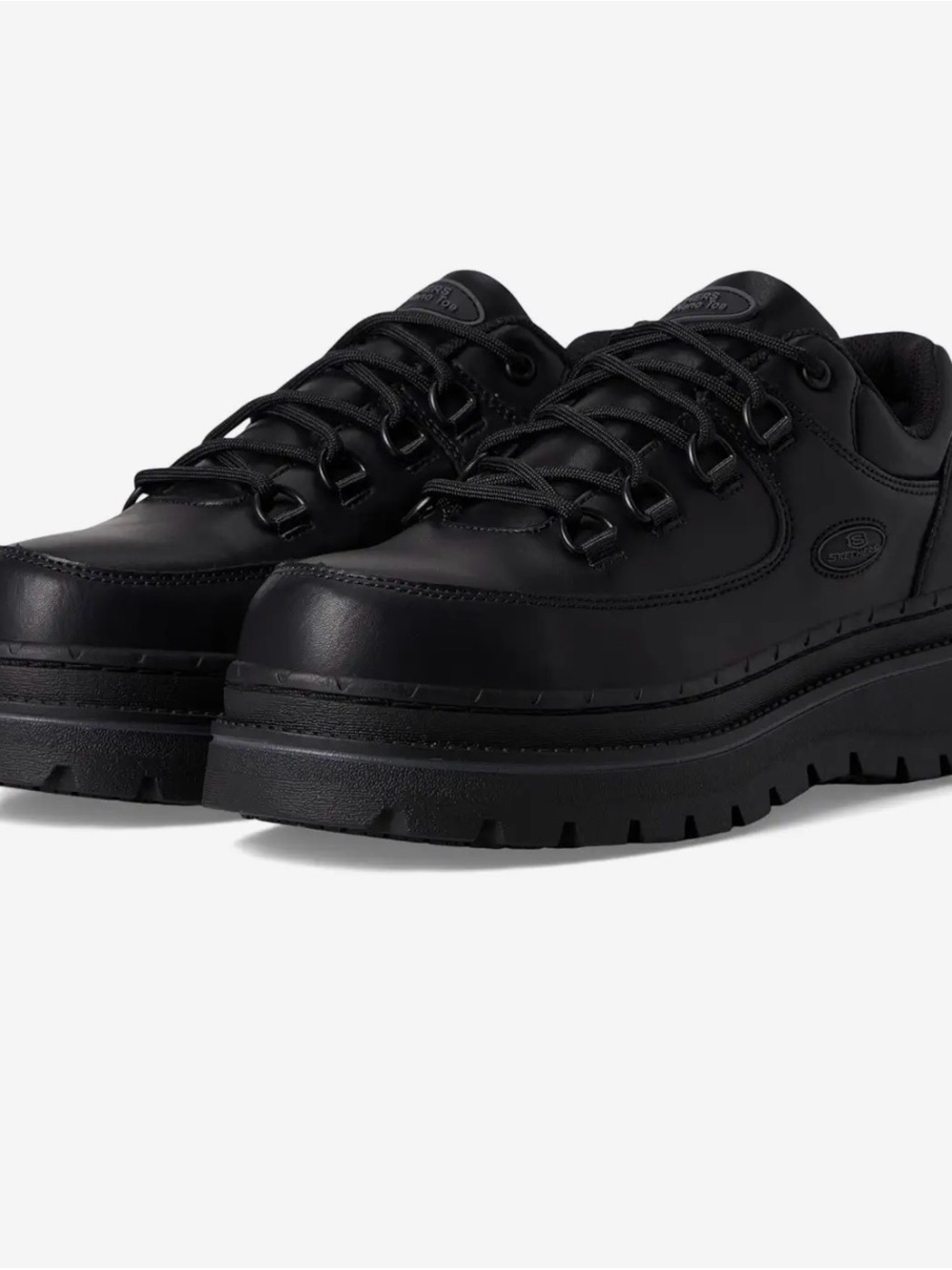 Skechers Men's All-Black Platform Lace-Up Boots